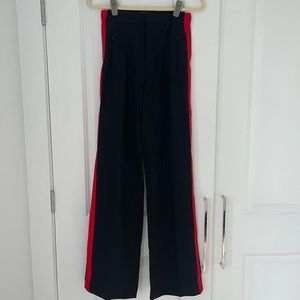 ZARA WOMAN Black Red Stripe Suit Pants XS